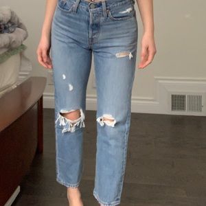 Levi’s straight leg 501 wedgie straight jeans 25”